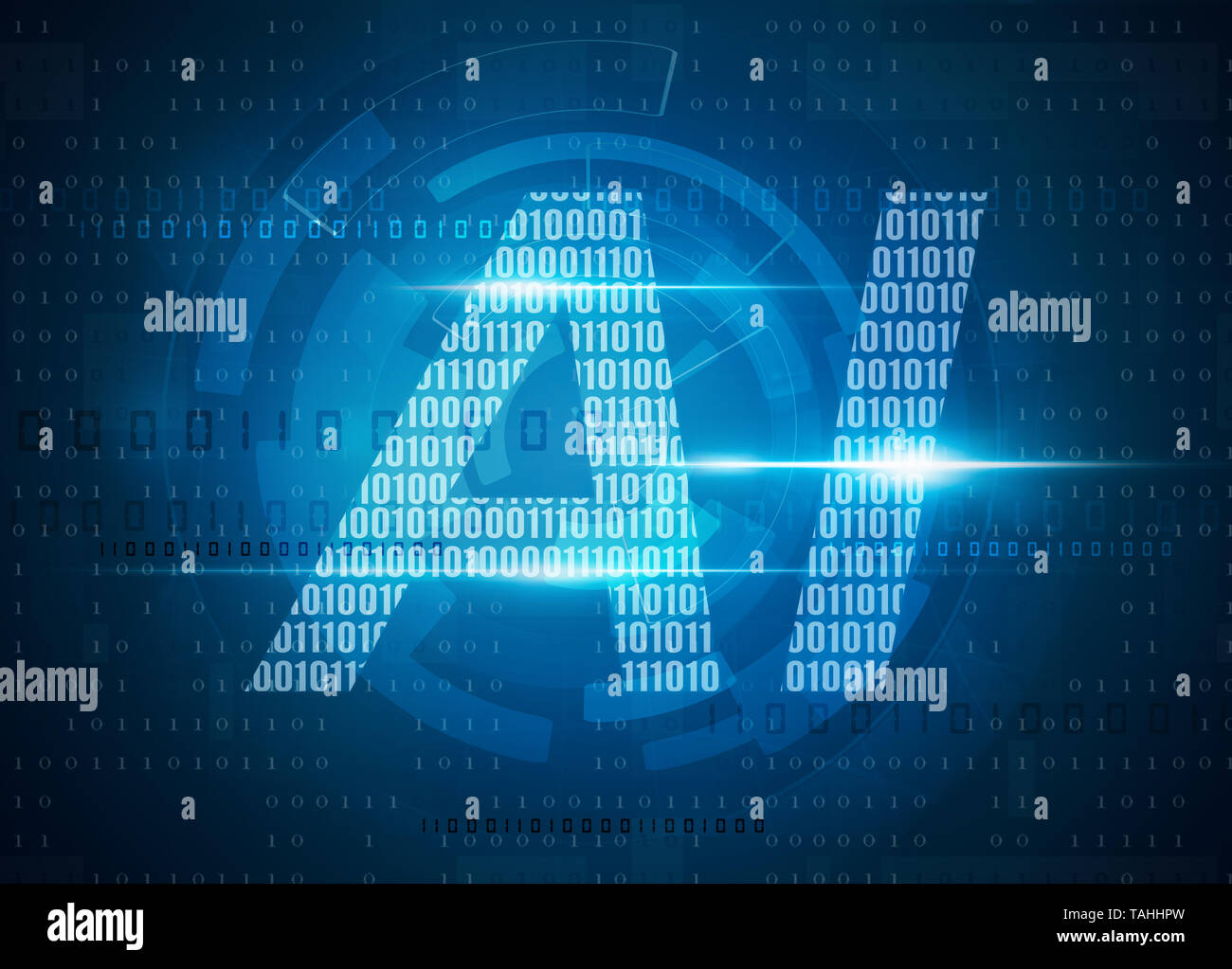 AI künstliche Intelligenz Symbol Stockfoto