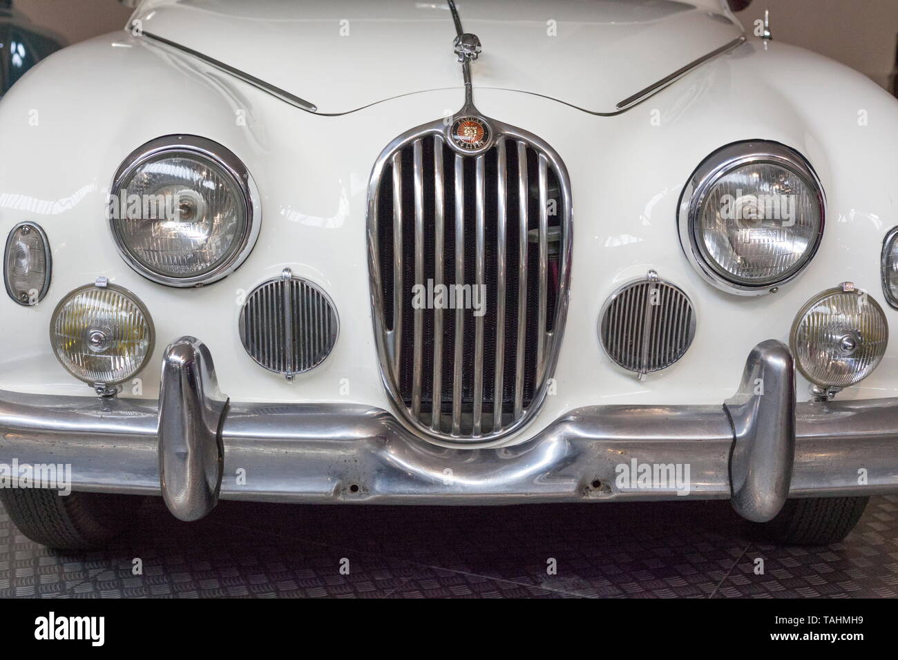 Jaguar Mk 2 Oldtimer Auto im Museum der Geschichte der automotion, Salamanca, Kastilien Leon, Spanien, Europa Stockfoto