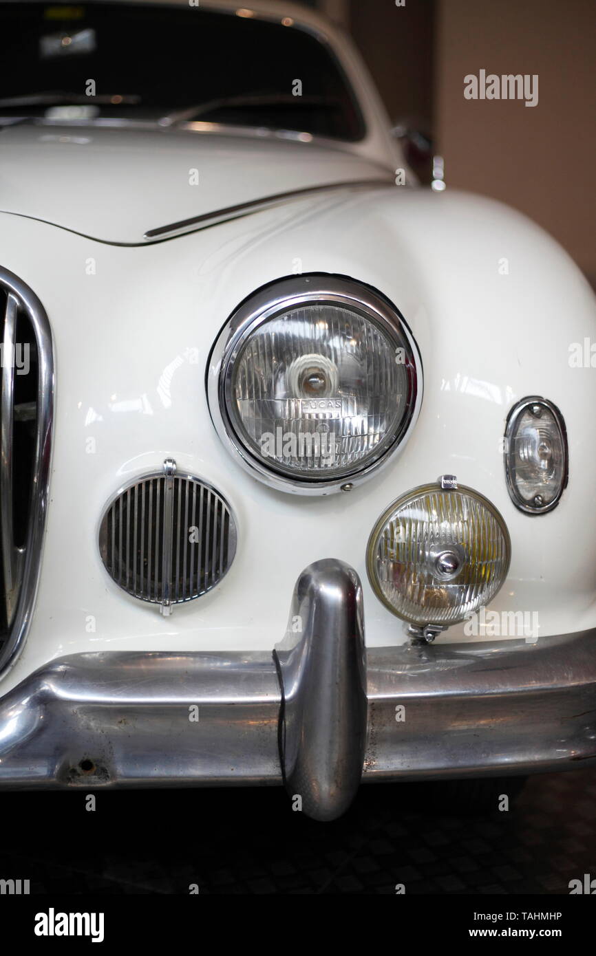Jaguar Mk 2 Oldtimer Auto im Museum der Geschichte der automotion, Salamanca, Kastilien Leon, Spanien, Europa Stockfoto