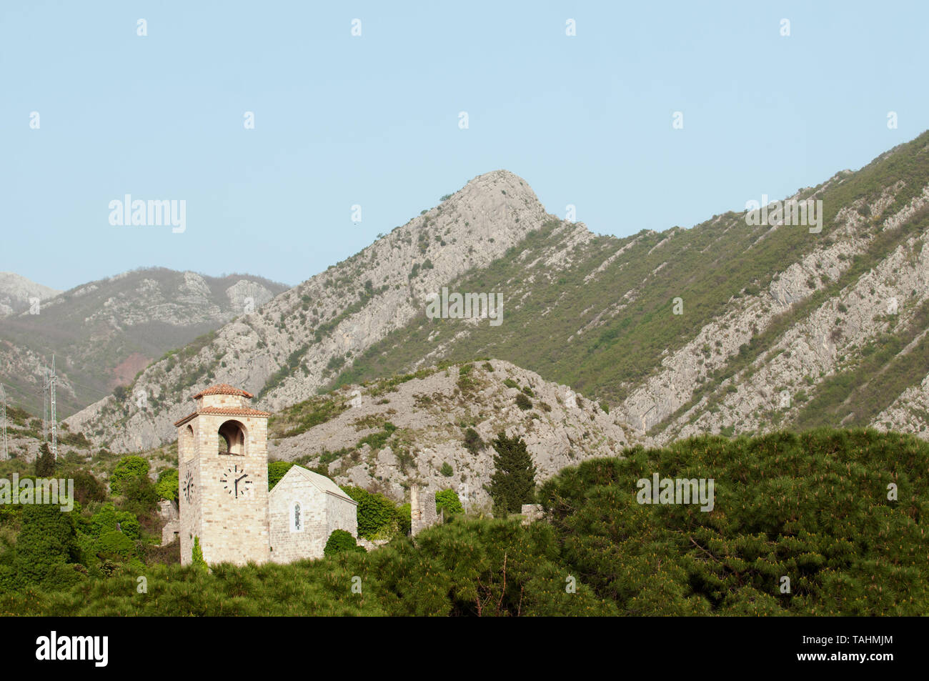 Malerischer Blick auf historische Stari Bar Montenegro Stockfoto