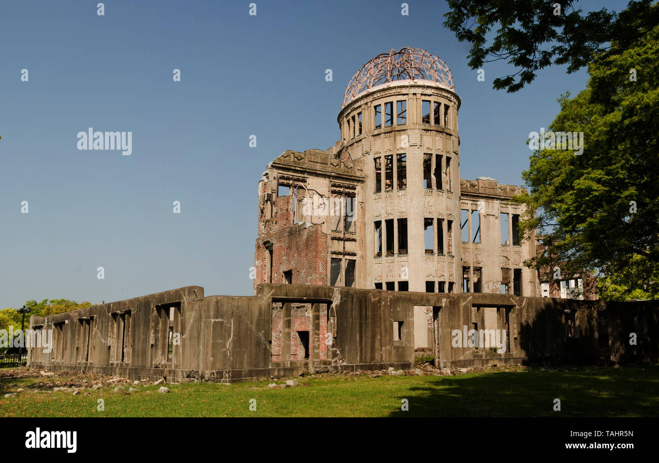 Asien, Japan, Insel Honshu, Präfektur Hiroshima Hiroshima Hiroshima Peace Park (広島平和記念公園 Hiroshima Heiwa Kinen Kōen), A-Bomb Dome (Genbaku Dome) Stockfoto