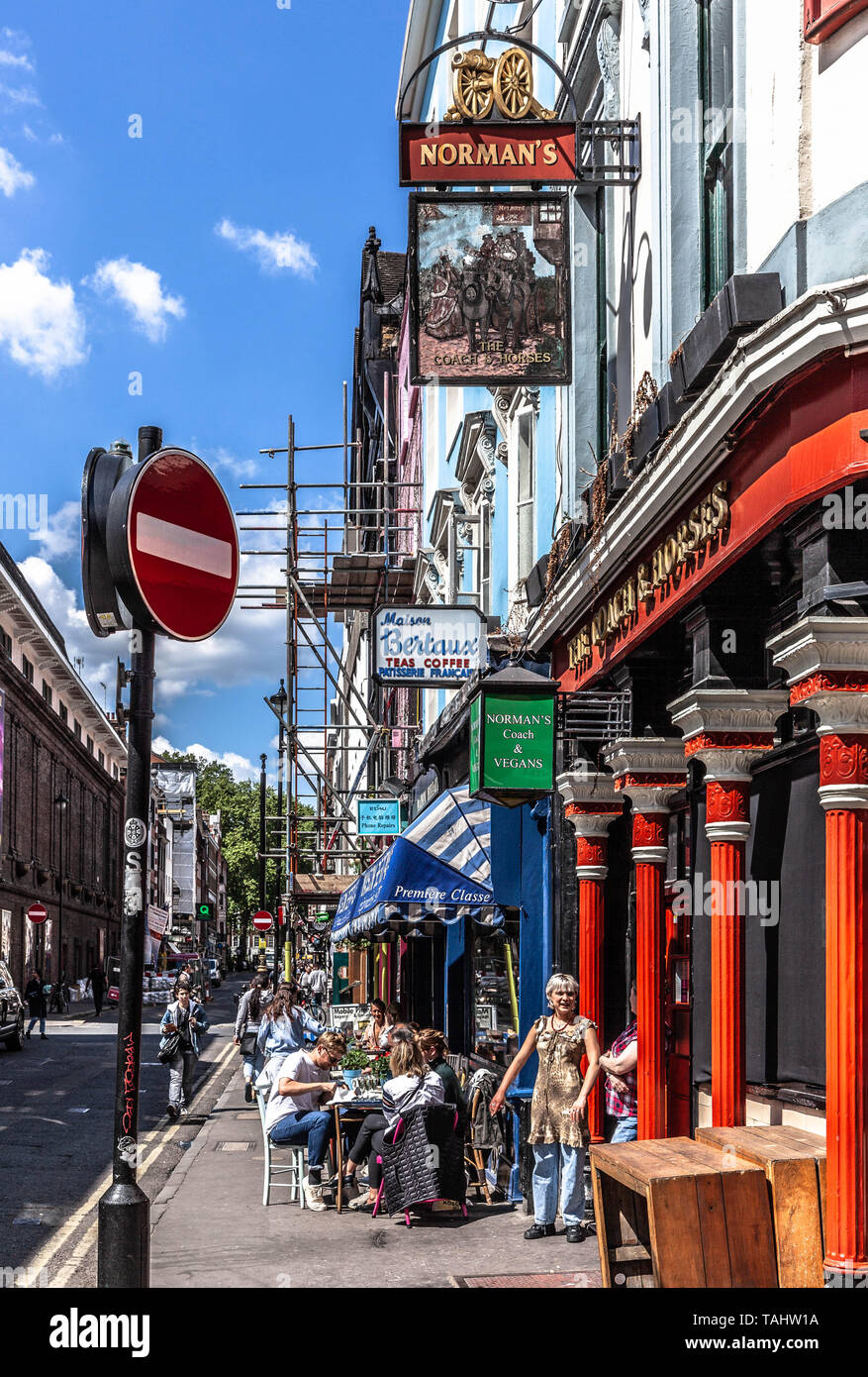 Griechische Street, Soho, London, England, UK. Stockfoto