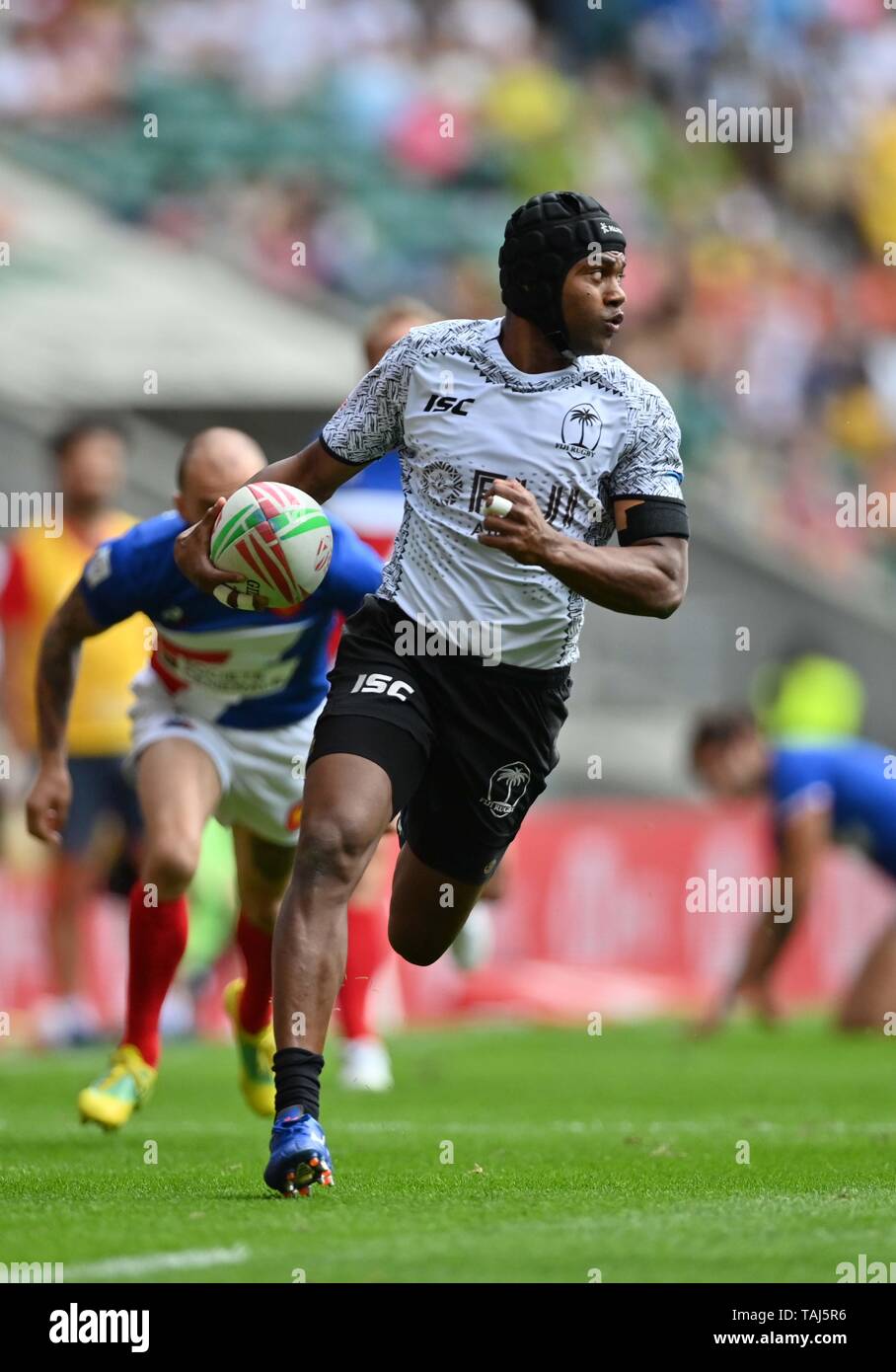 Twickenham. London. UK. 25. Mai 2019. HSBC world Rugby sevens Serie. Alasio Naduva (Fidschi). 25.05.2019. Credit: Sport in Bildern/Alamy leben Nachrichten Stockfoto
