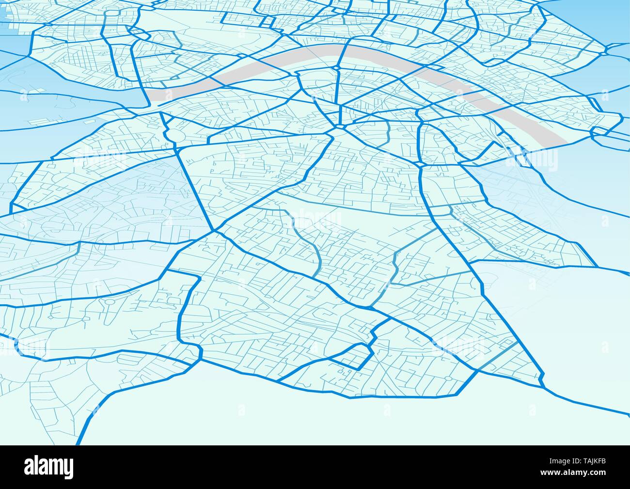 Vektor abstrakte Stadtplan in perspektivischer Ansicht Stock Vektor