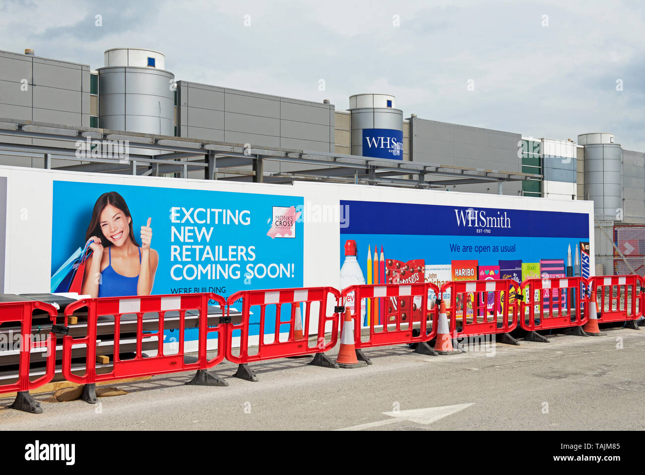 Sanierung der Mönche Cross Shopping Center, New York, North Yorkshire, England, Großbritannien Stockfoto