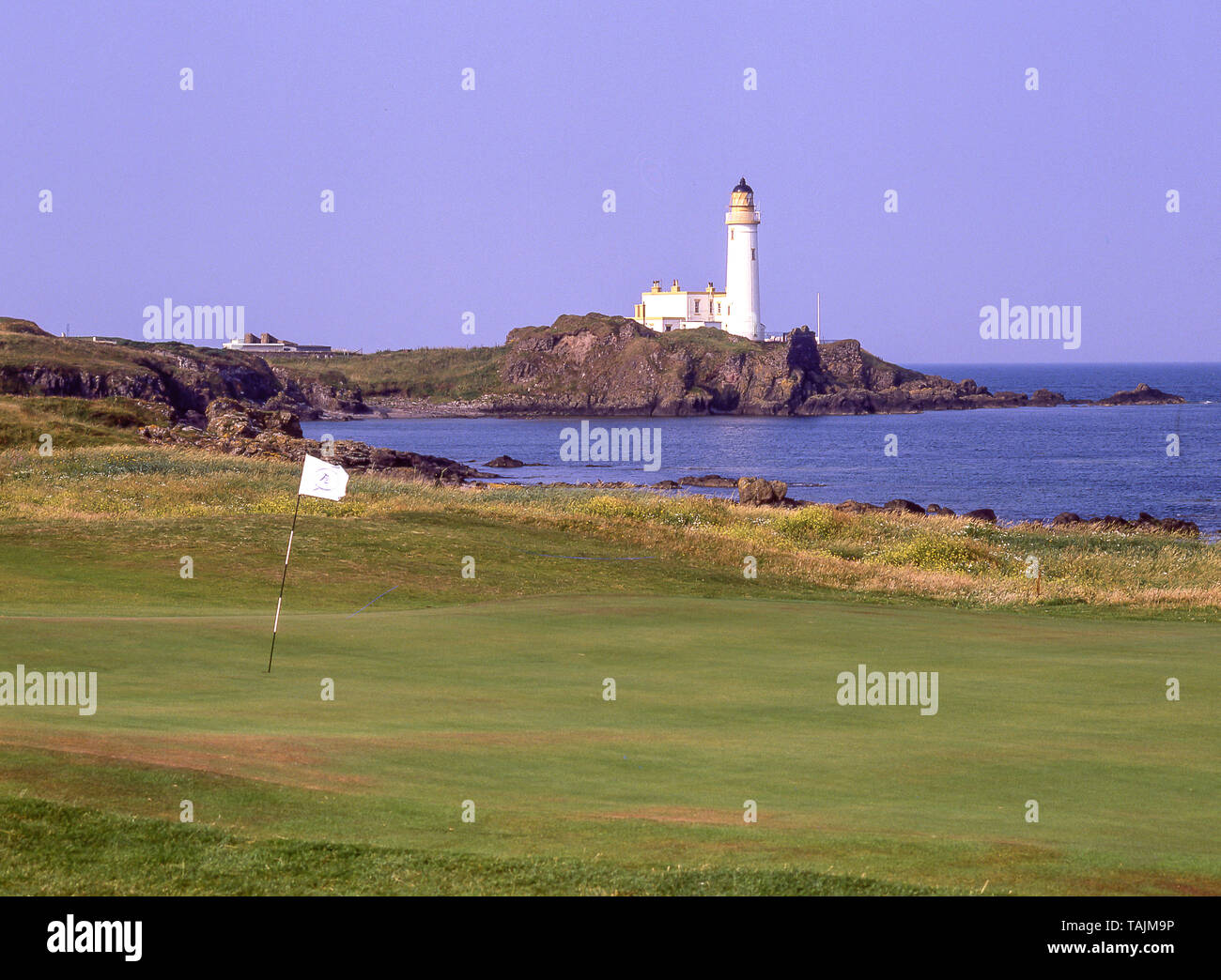 Grün auf Turnberry Golf Course, Maidens Road, Turnberry, Ayrshire, Schottland, Vereinigtes Königreich Stockfoto