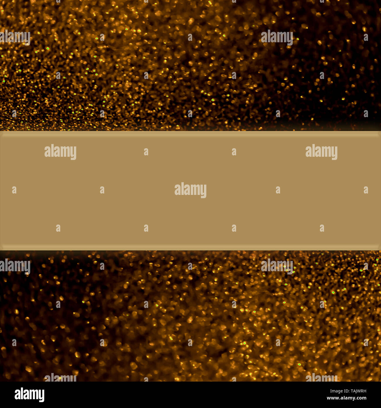 Gold und Schwarz banner Vorlage mit Kopie Raum über eine dunkle glitzernde bokeh Hintergrund mit funkelnden Lichter für eine saisonale Urlaub, besondere Anlässe Stockfoto