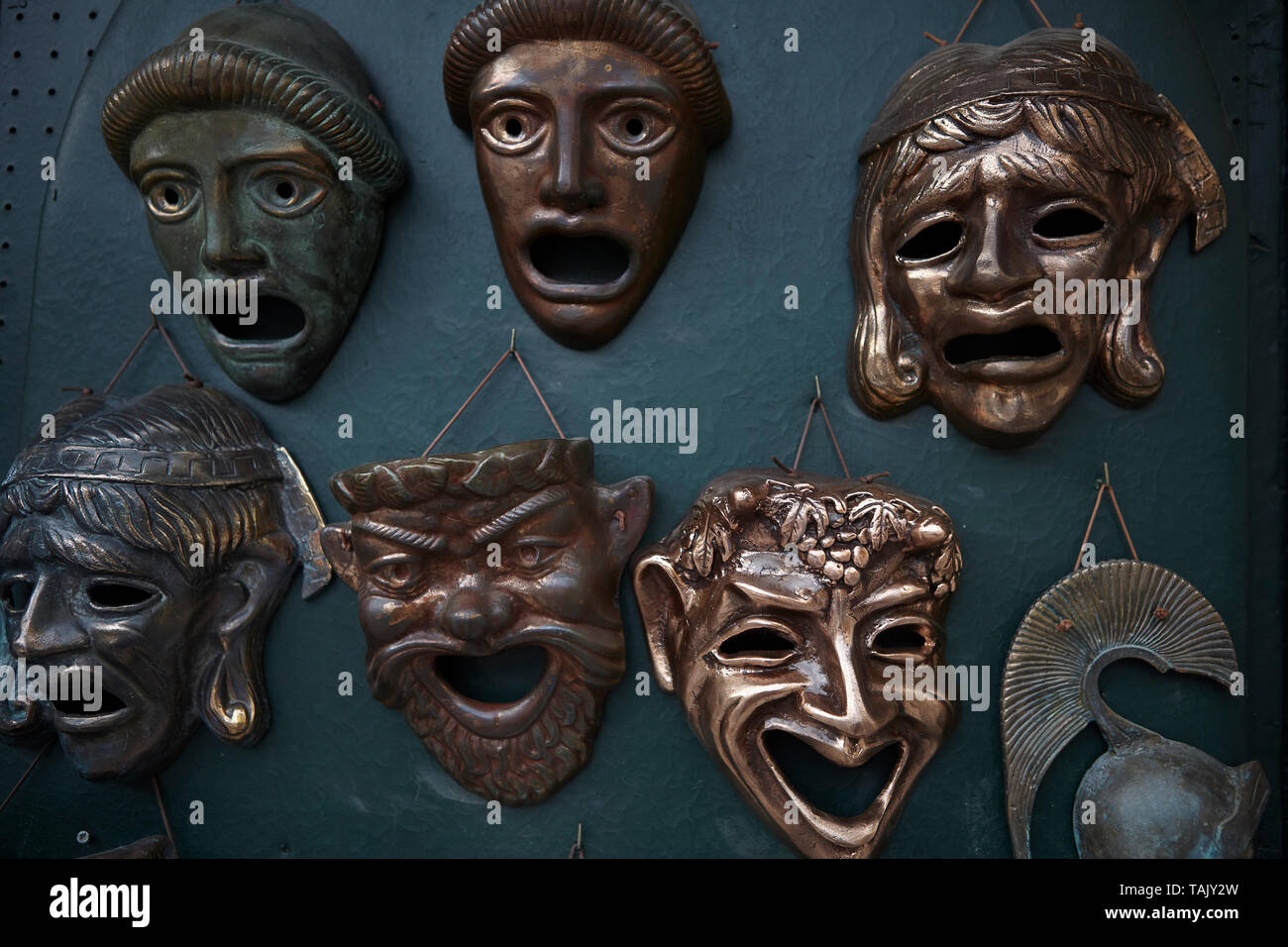 Griechische Drama Mask Stockfoto