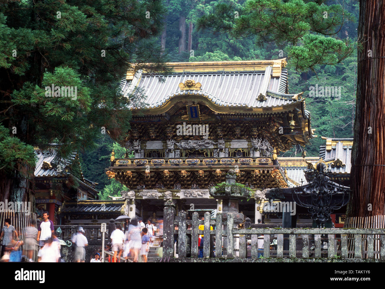 Toshogu Schrein ist die letzte Ruhestätte von Tokugawa Ieyasu, der Gründer des Tokugawa Shogunats, dass Japan seit über 250 Jahren bis 1868 ausgeschlossen. In Stockfoto