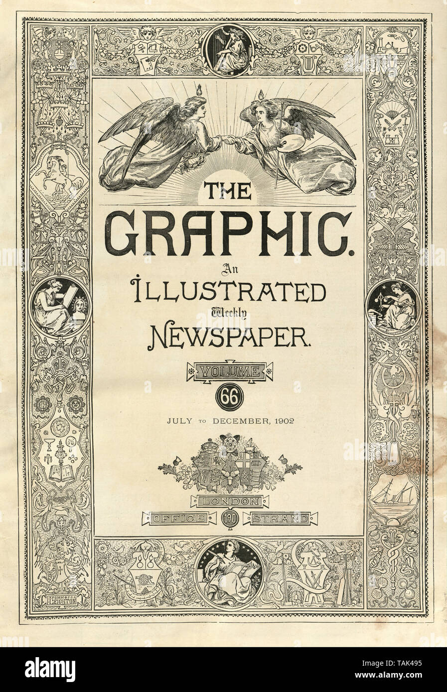 Titelblatt Titelblatt der Grafik Illustrierten Zeitung, Vol, 66, Juy zu dsecember 1902 Stockfoto