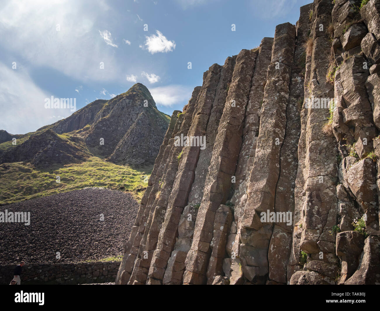 Die typischen Felsformationen der Giants Causeway in Nordirland - Reise Fotografie Stockfoto