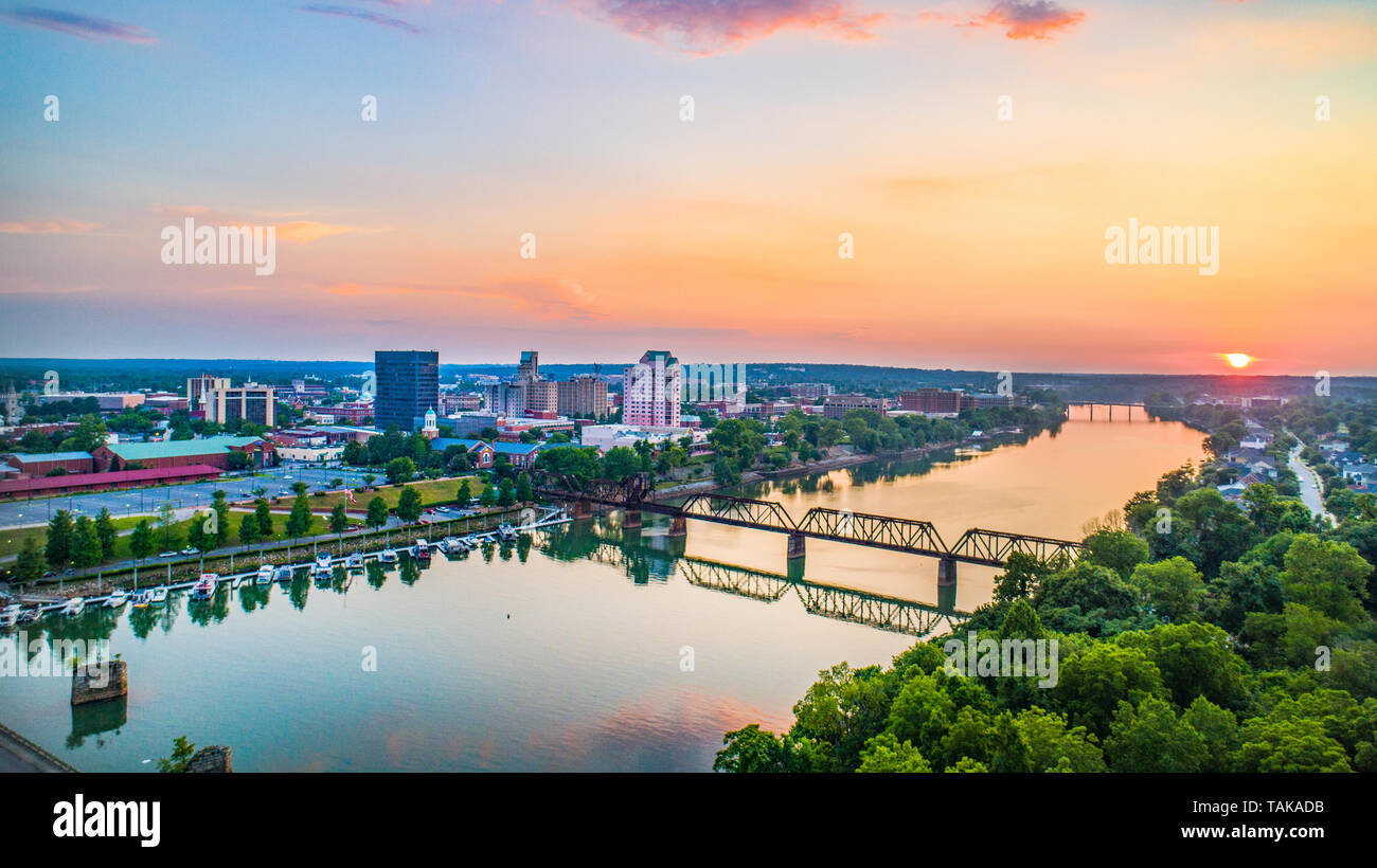 Augusta, Georgia, USA Downtown Skyline Luftbild. Stockfoto Augusta, Georgia, USA Downtown Skyline Luftbild. Stockfoto