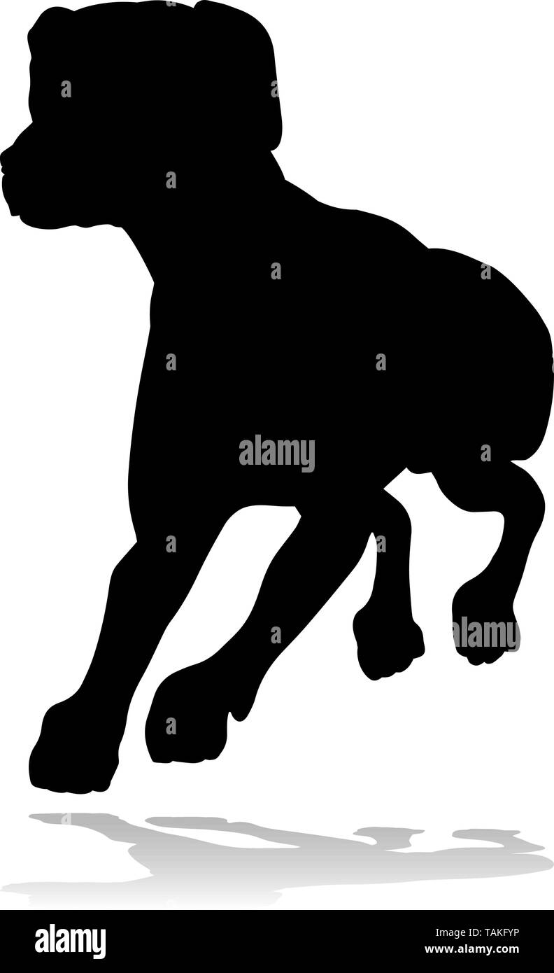 Hund Silhouette Haustier Stock Vektor