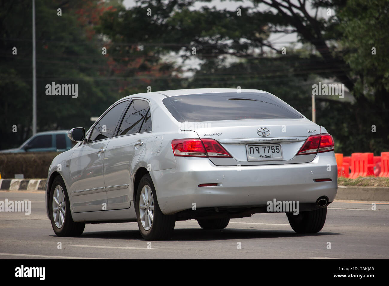 Chiangmai, Thailand - 30 April 2019: Mit dem eigenen Auto Toyota Camry. Auf der straße Nr. 1001 8 km von Chiangmai. Stockfoto