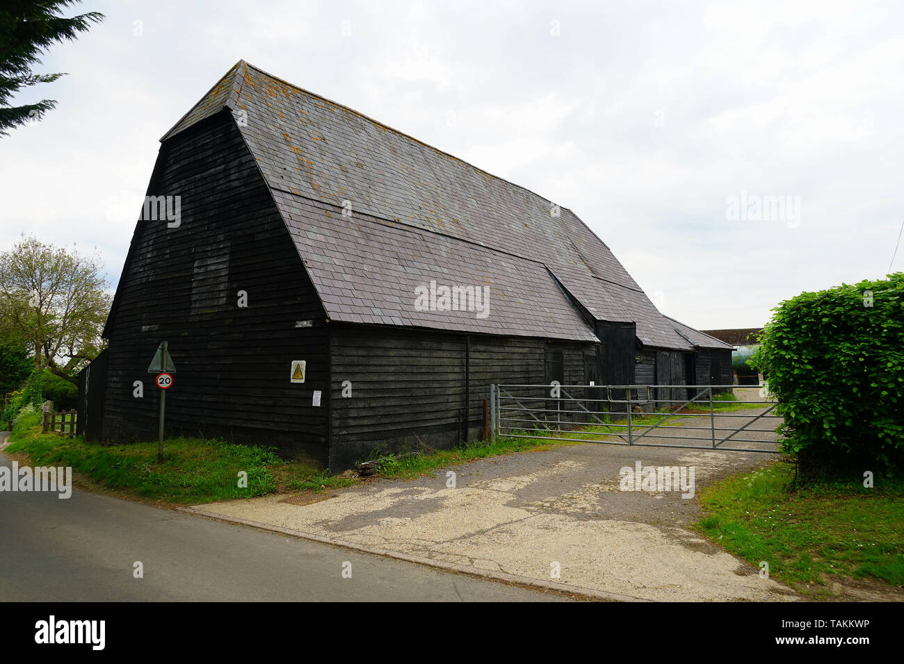 Die große Scheune, Manor Farm, Wallington Stockfoto