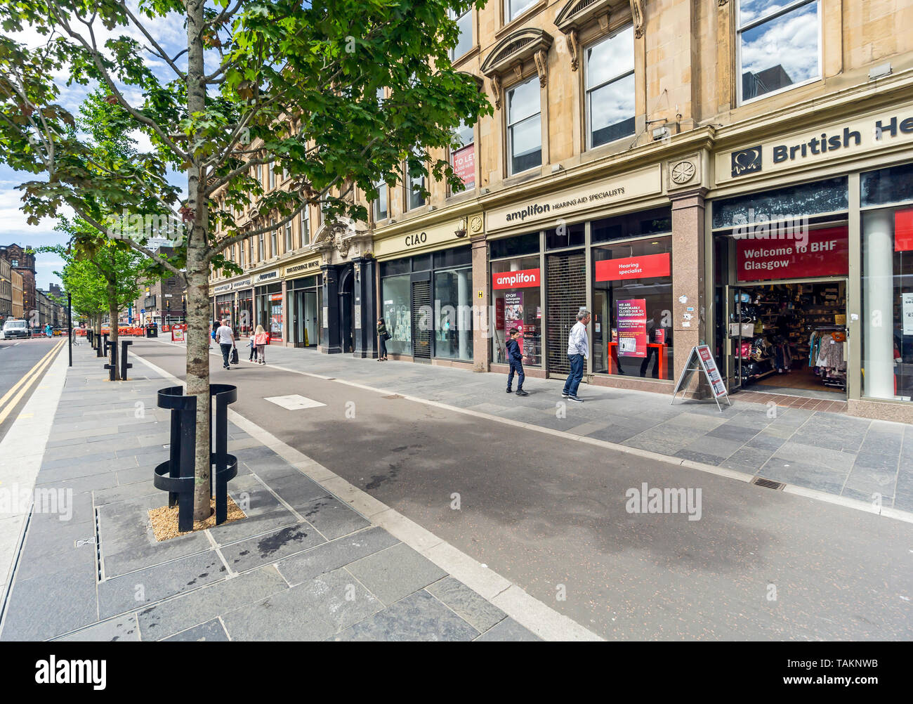 Neue fussgänger Fußgängerzone, in der Sauchiehall Street Glasgow Schottland Großbritannien Stockfoto