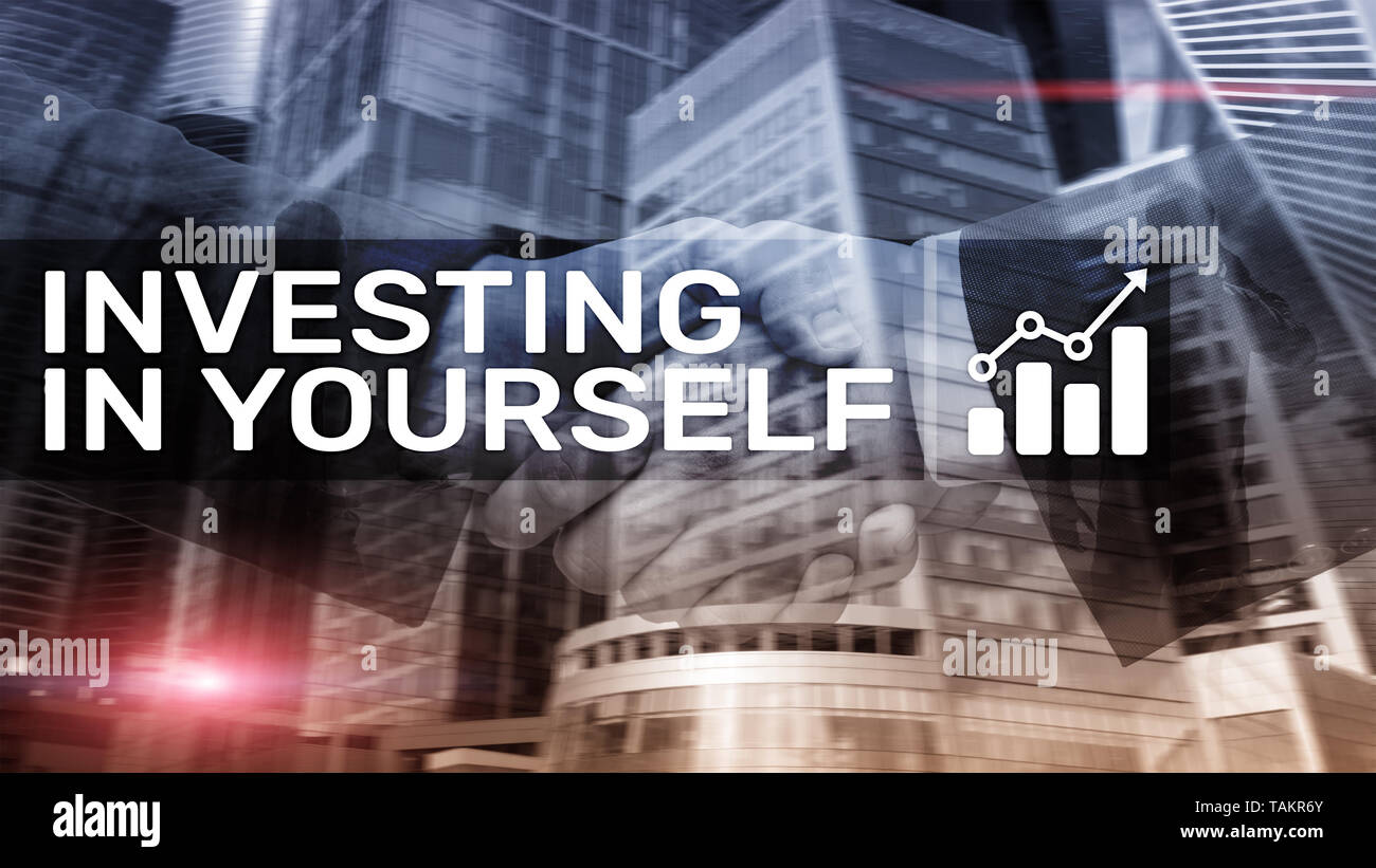 In sich selbst investieren. Die persönliche Entwicklung und Bildung Konzept, das auf abstrakte verschwommenen Hintergrund. Stockfoto