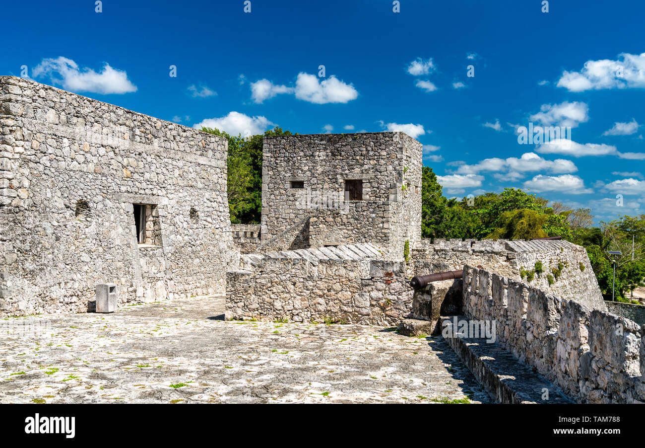 San Felipe Fort in Bacalar, Mexiko Stockfoto