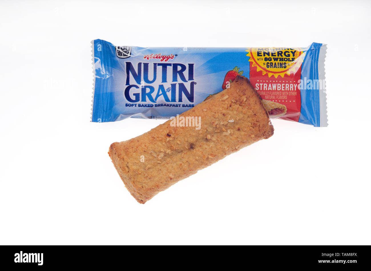 Kellogg's Nutrigrain Erdbeere Breakfast Cereal Bar Stockfoto