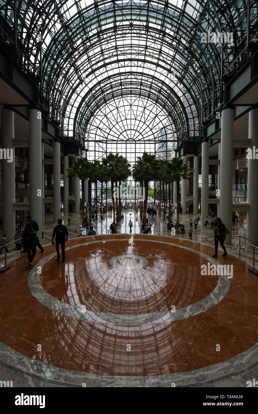 In Brookfield, Wintergarten, Atrium - New York City Stockfoto