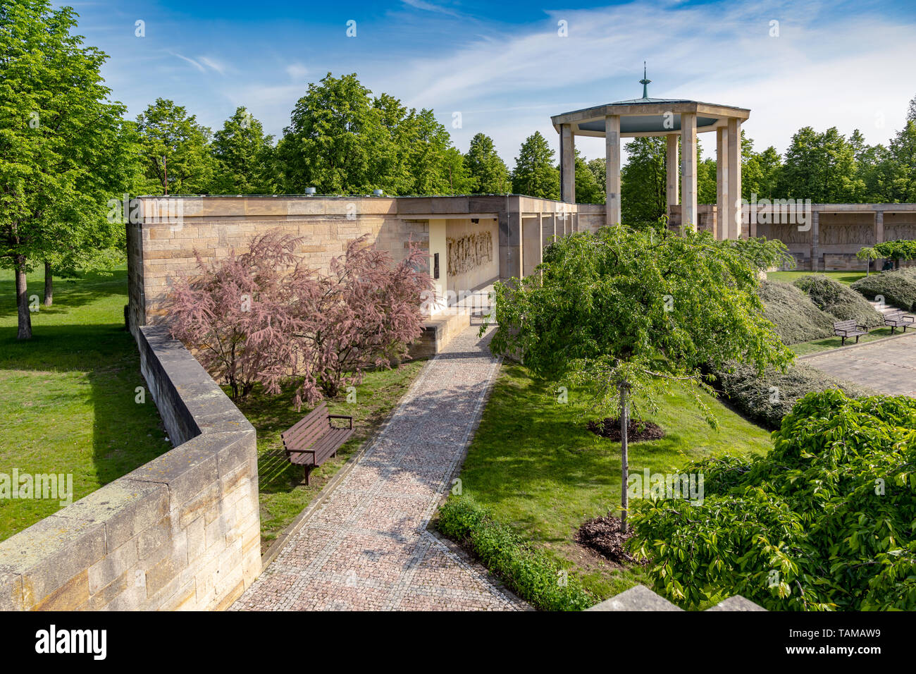 Památník Lidice (vyhlazení 10.6. 1942), Lidice, Středočeský kraj, Česká republika/Gedenkstätte Lidice, Dorf Lidice (Vernichtung 10.6. 1942), Central Stockfoto