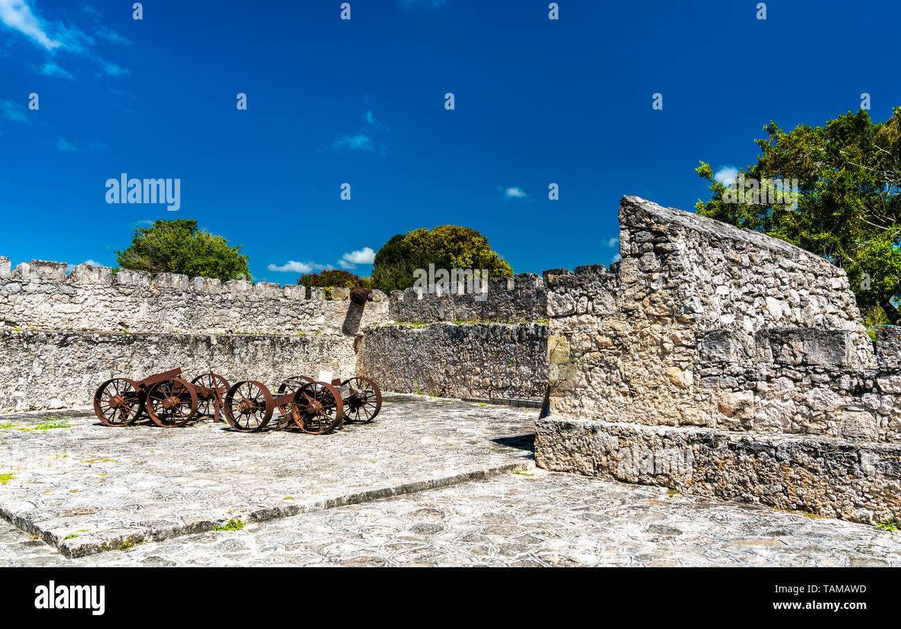 In der Festung San Felipe Bacalar - Quintana Roo, Mexiko Stockfoto