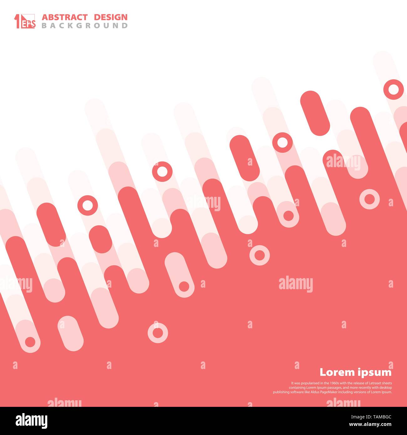 Abstrakte trendy lebende Korallen stripe Linienmuster dekoration design. Sie können für die Anzeige, Plakat, Abdeckung Vorlage, Drucken, Buch verwenden. illustration Vektor Stock Vektor