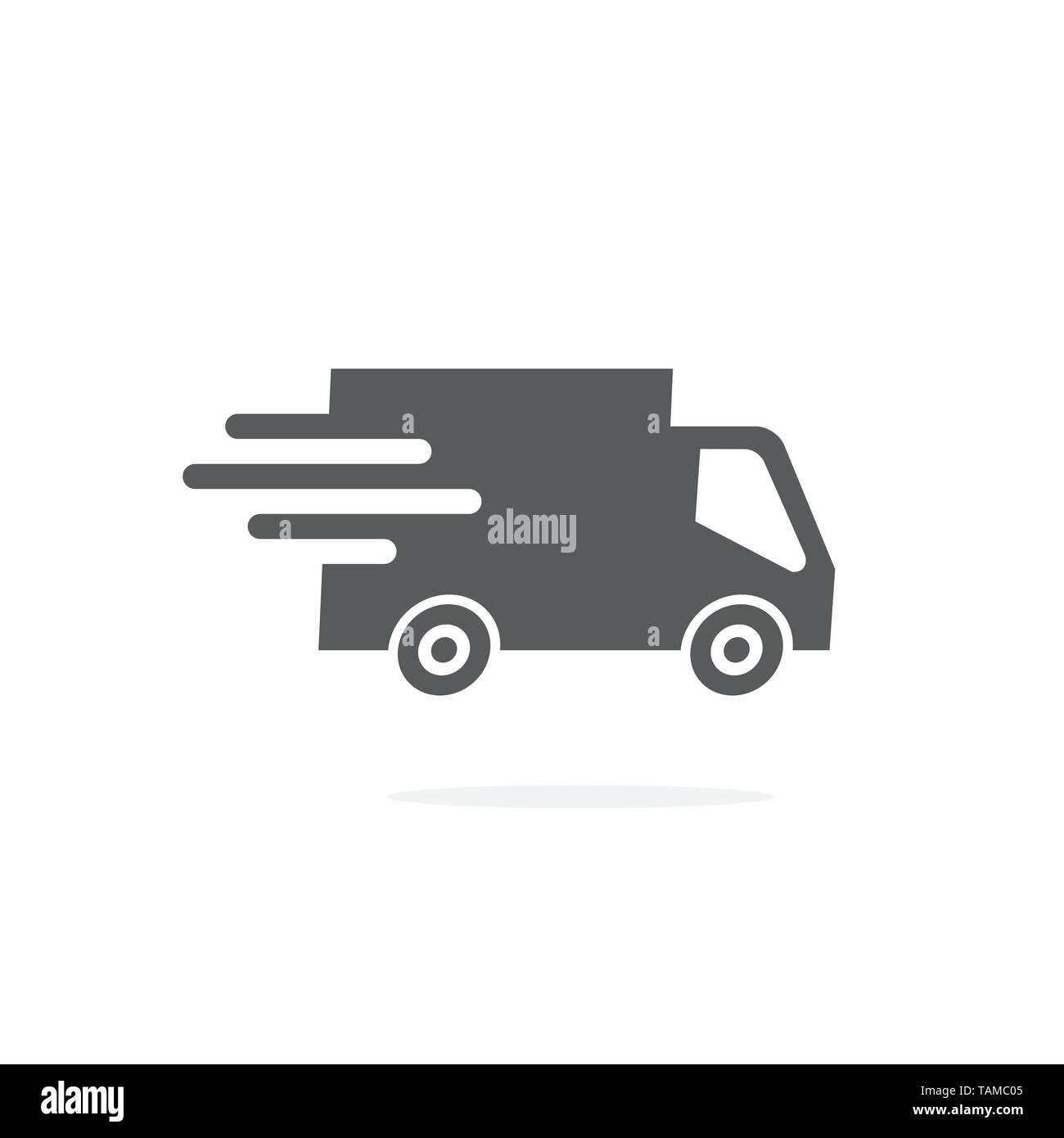 Lkw-Symbol auf weißem Hintergrund Stock Vektor