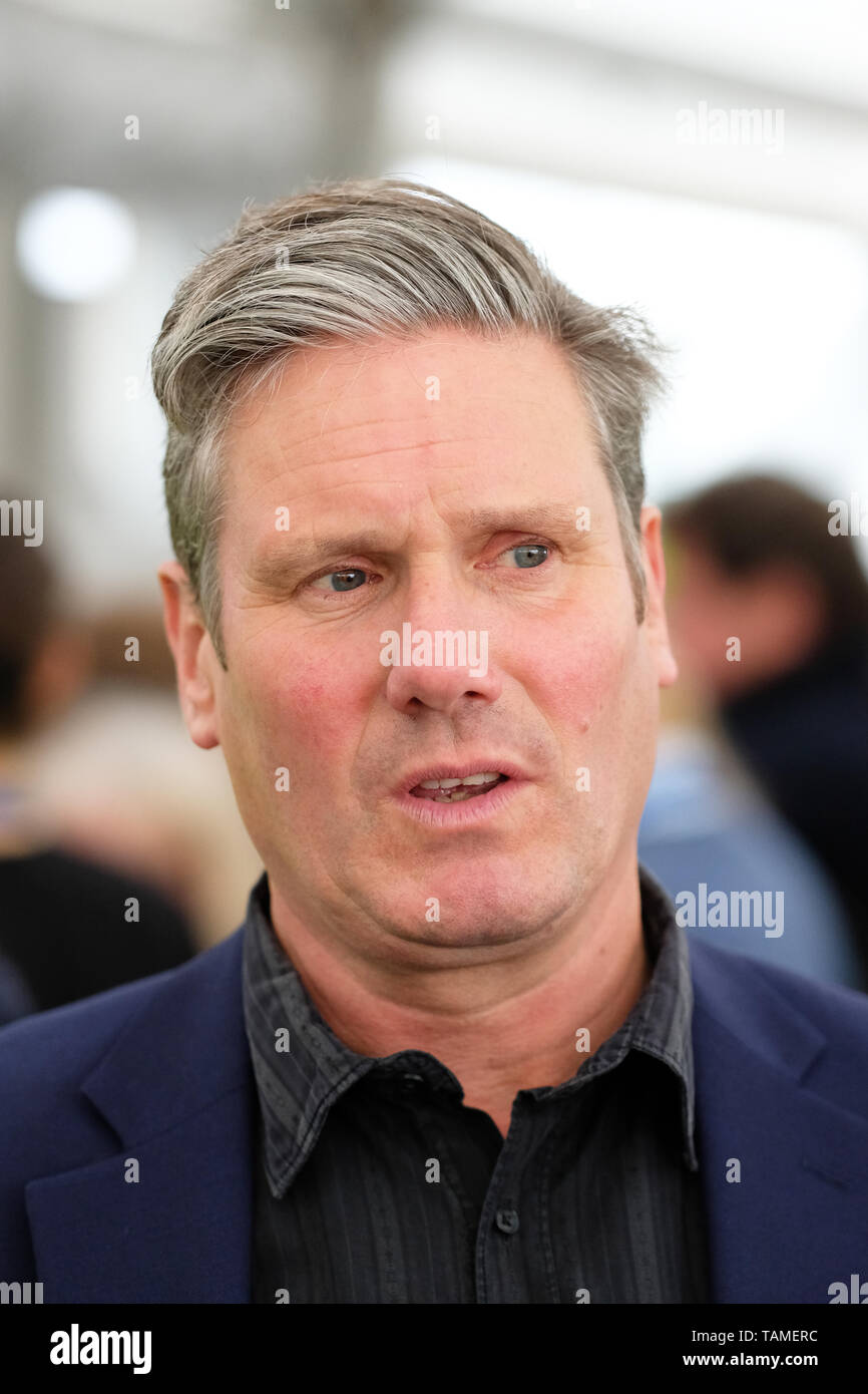 Hay Festival, Heu auf Wye, Powys, Wales, Großbritannien - Am Sonntag, den 26. Mai 2019 - Keir Starmer MP die Labour Party Schatten Brexit Sekretärin an der Hay Festival am Tag 4 dieser Jahre Hay Festival. Foto Steven Mai/Alamy leben Nachrichten Stockfoto