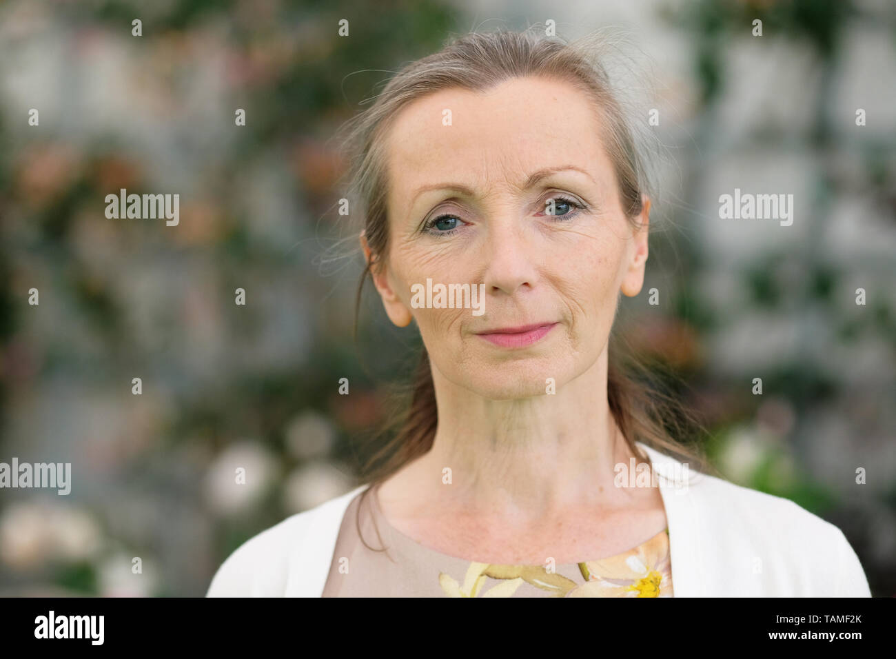 Hay Festival, Hay on Wye, Powys, Wales, Großbritannien - Sonntag, 26. Mai 2019 - Autorin Anna Burns, Gewinnerin des man Booker Prize 2018 für ihren Roman Milkman beim Hay Festival. Foto Steven May / Alamy Live News Stockfoto