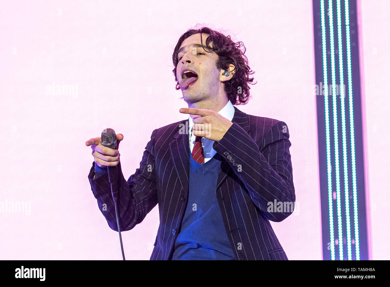 Middlesborough, Großbritannien. Sonntag, 26. Mai 2019. Die Dachverkleidung 1975 Tag 2 von BBC Radio 1 grosses Wochenende 2019 am Stewart Park, © Jason Richardson/Alamy leben Nachrichten Stockfoto