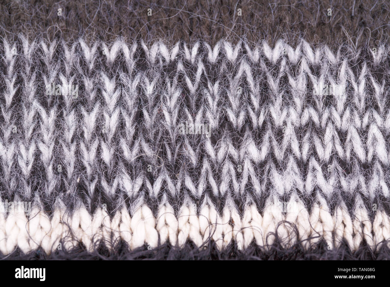 Gestrickte Tuch Closeup Hintergrundbild. Stockfoto