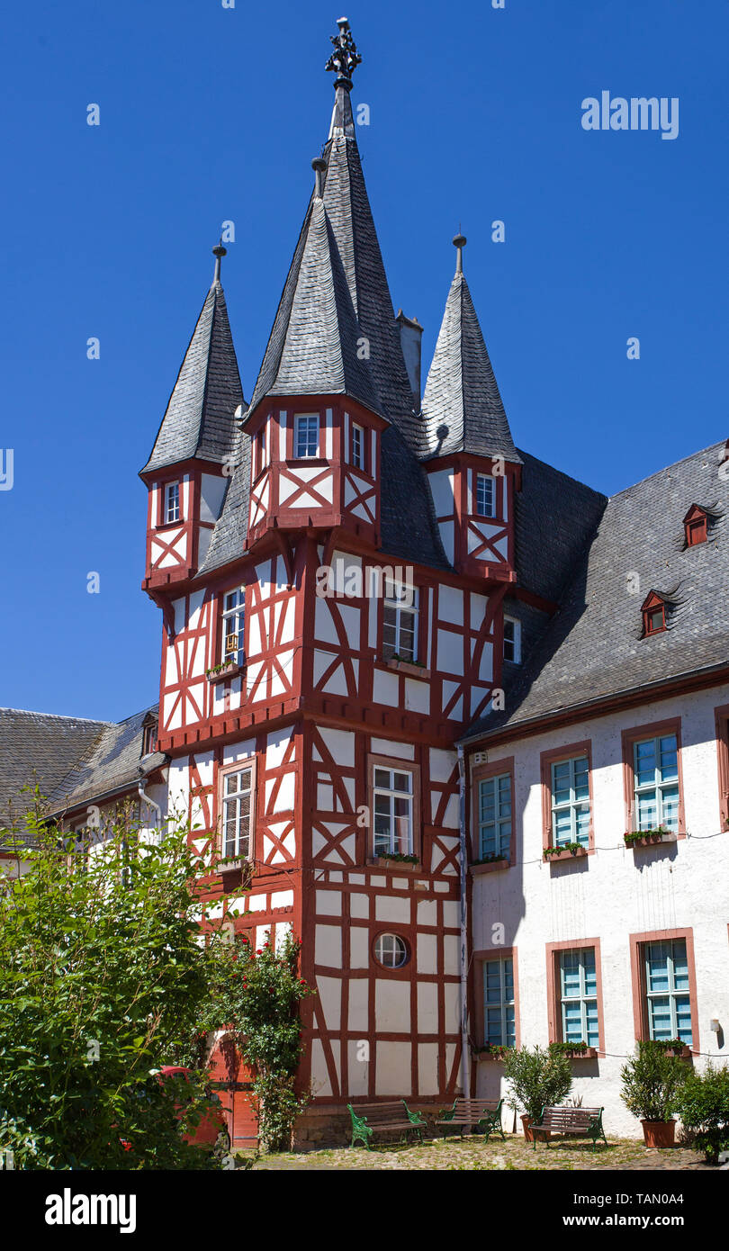 Die Bromser Manor, Museum mit dem Mechaniker musik instrumente, Rüdesheim, Unesco Welterbe Oberes Mittelrheintal, Rheingau, Hessen, Deutschland Stockfoto