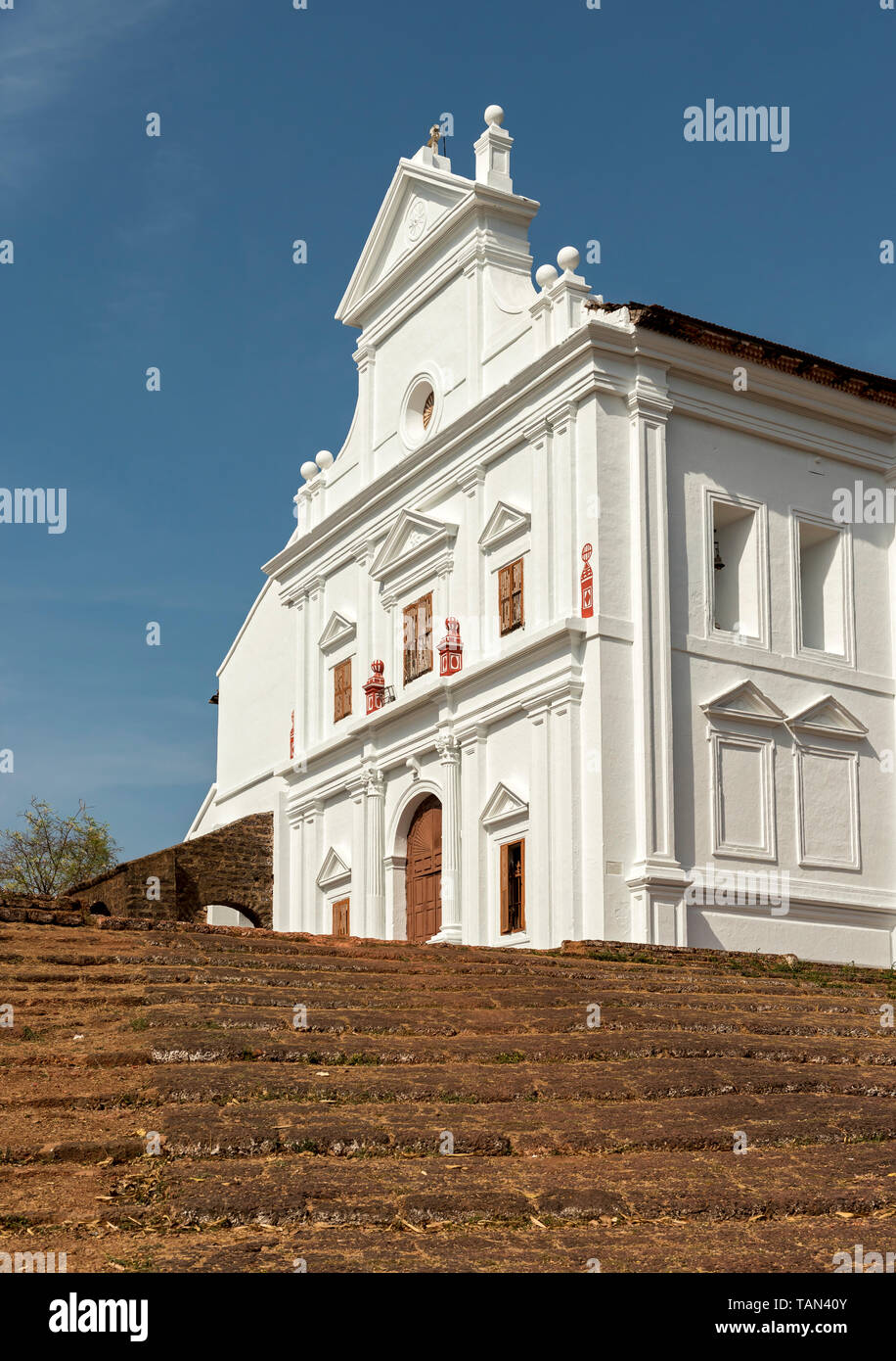 Kapelle Unserer Lieben Frau von den Berg, Old Goa, Indien Stockfoto