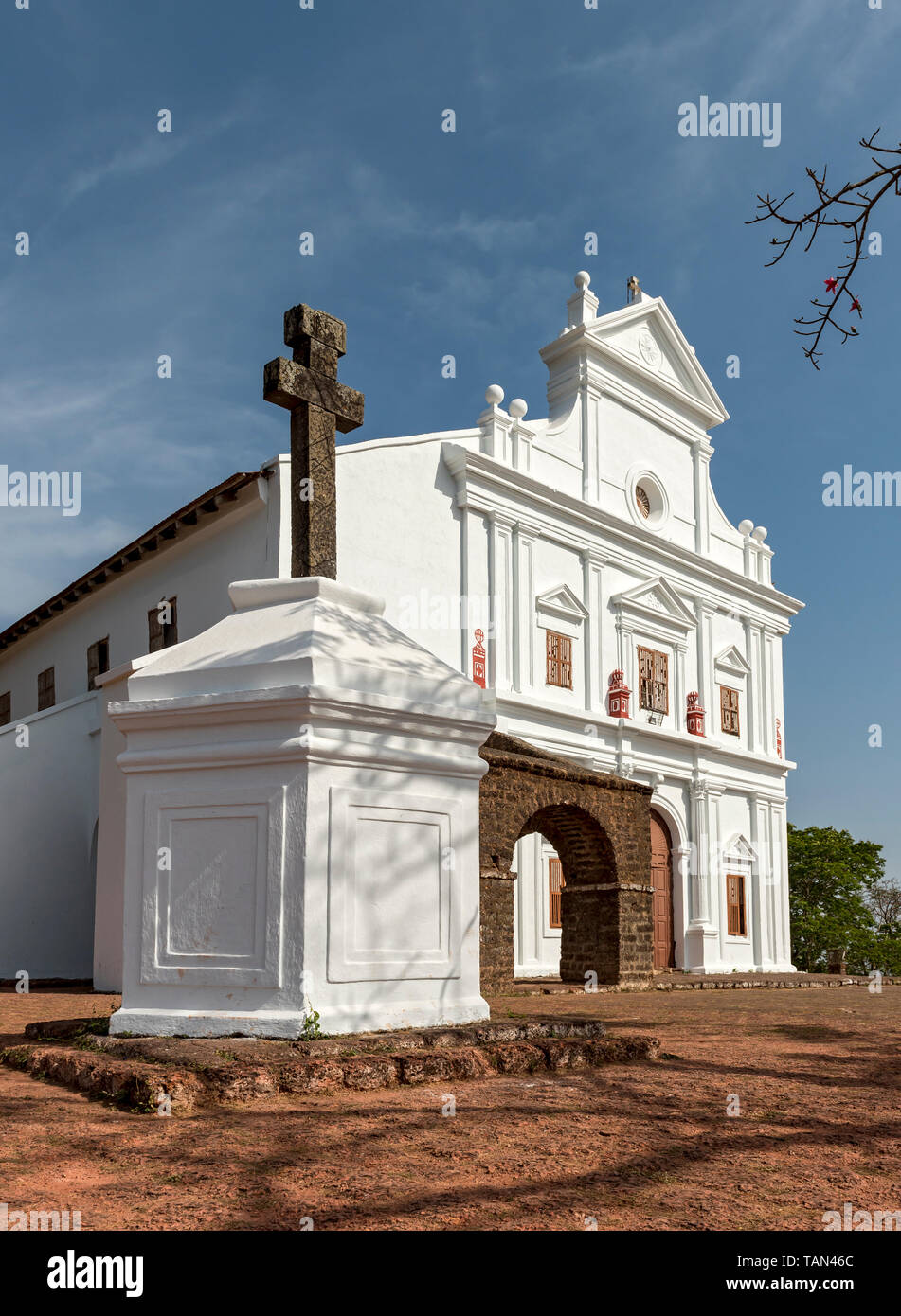 Kapelle Unserer Lieben Frau von den Berg, Old Goa, Indien Stockfoto