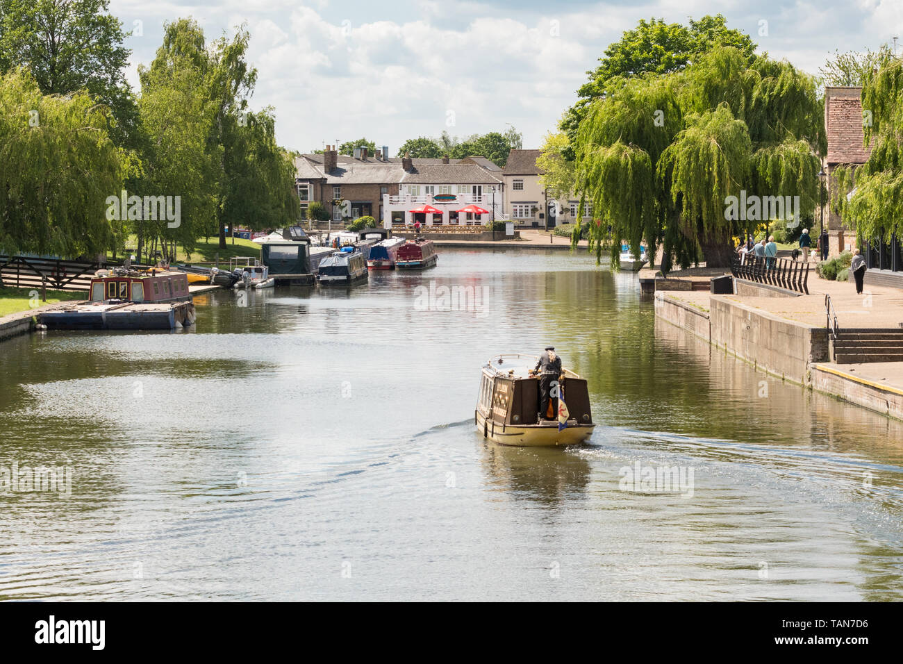 Riverside Ely, Cambridgeshire, England, Großbritannien Stockfoto