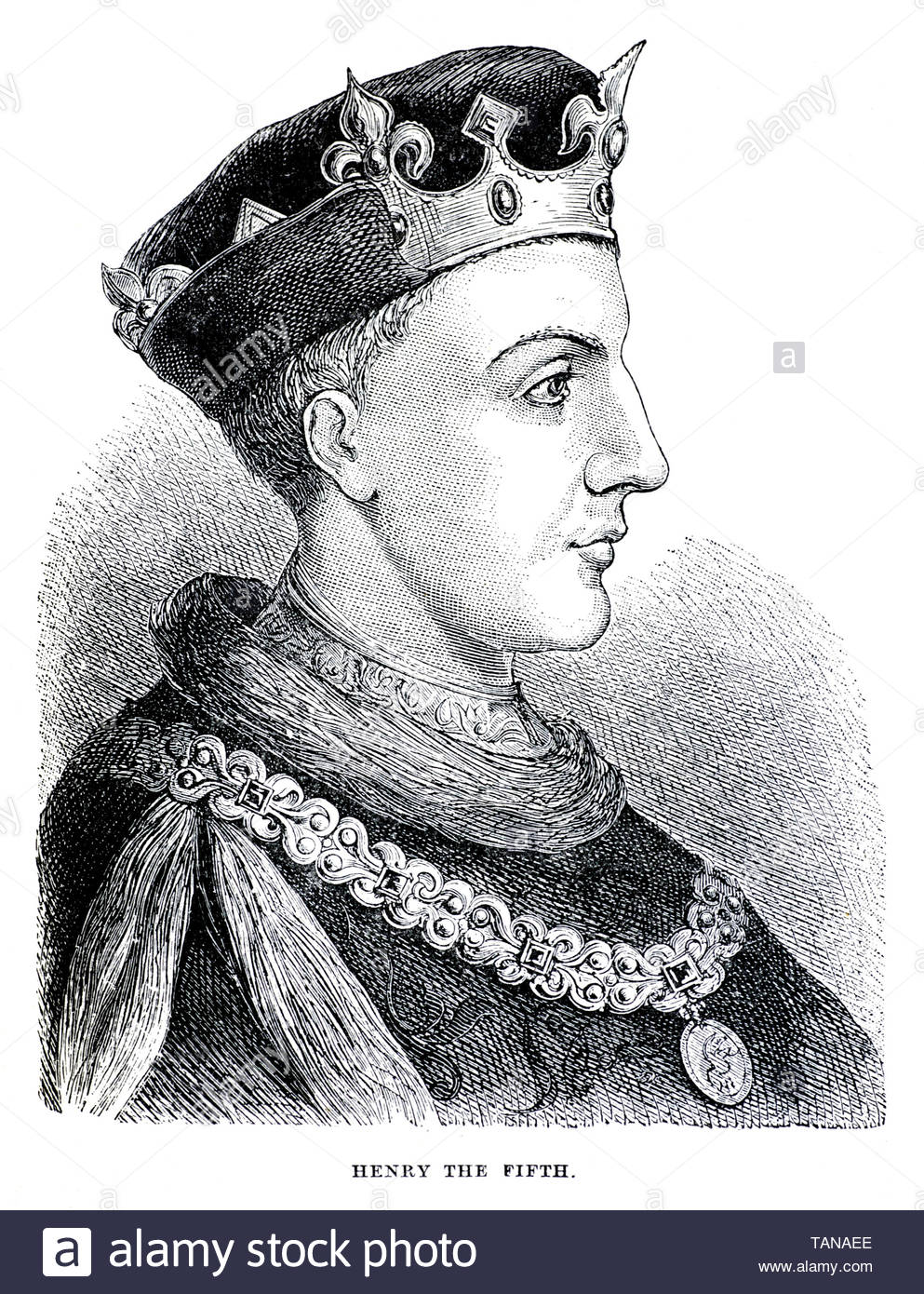 Henry V, 1386 - 1422, König von England von 1413 bis zu seinem Tod 1422 in Stockfoto