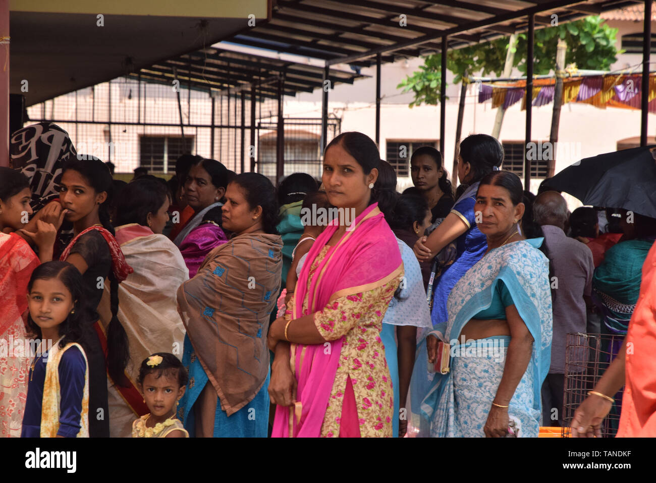 Gruppe von Menschen, Kerala, Indien Stockfoto