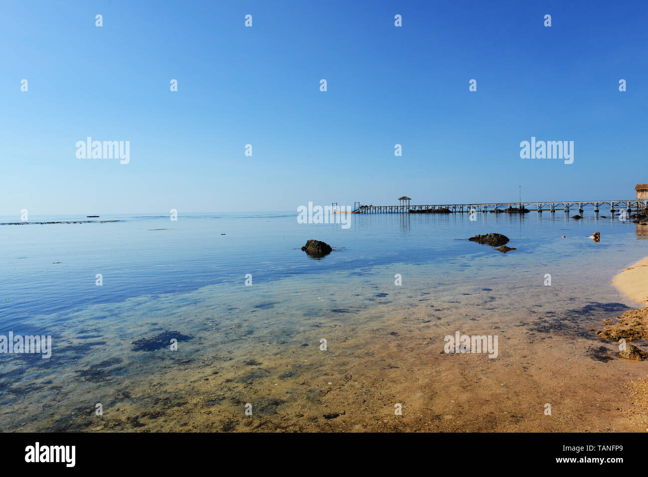 Ruhigen seenlandschaften Sebayur Besar Insel Flores, Indonesien. Stockfoto
