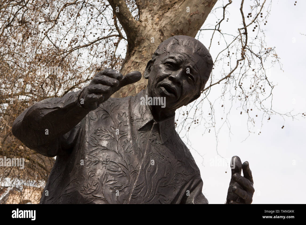 Nelson Mandela Statue in London, England, UK. Stockfoto