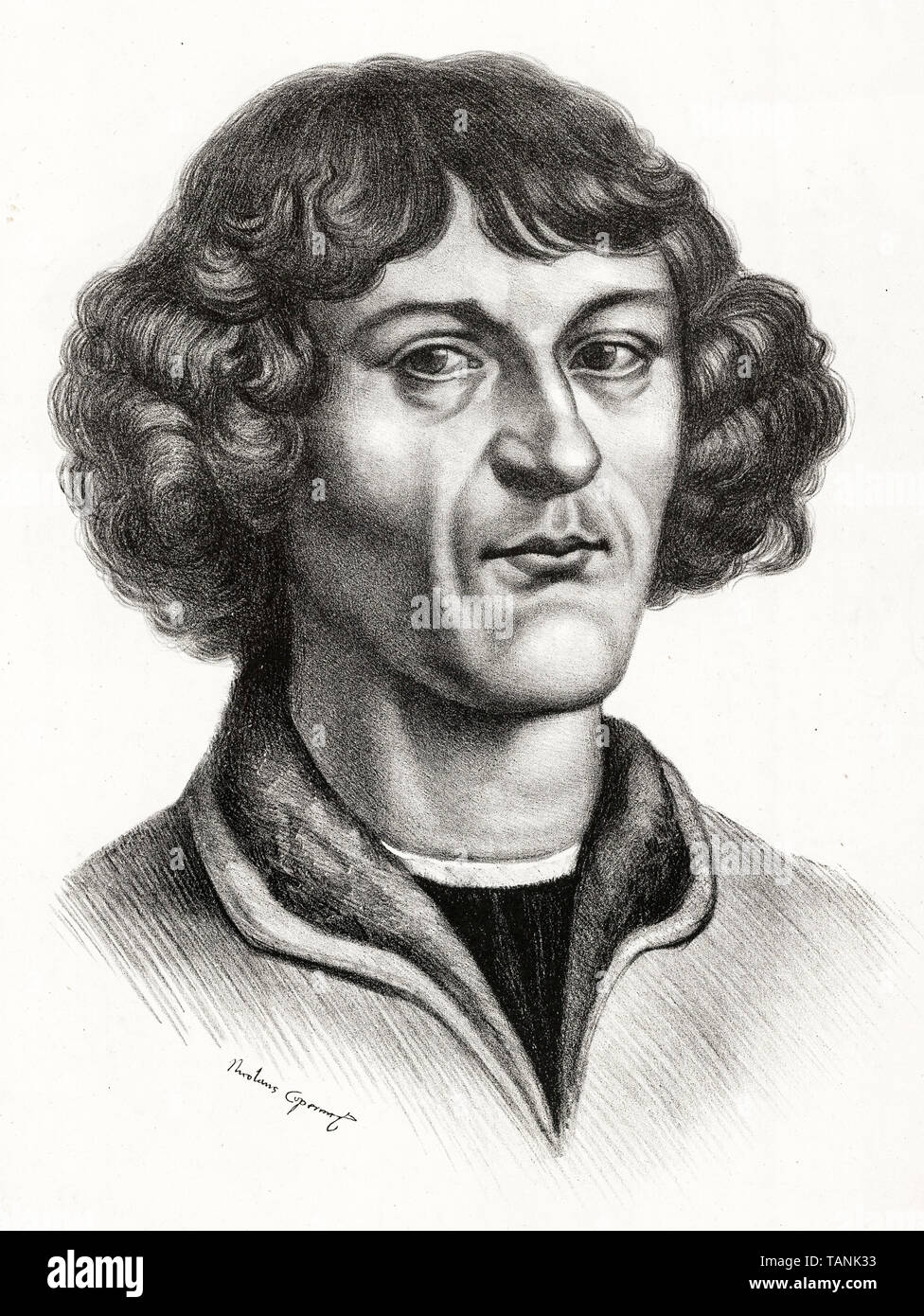 Adam Grabowski, Nicolaus Copernicus, Porträt Gravur, ca. 1918 Stockfoto