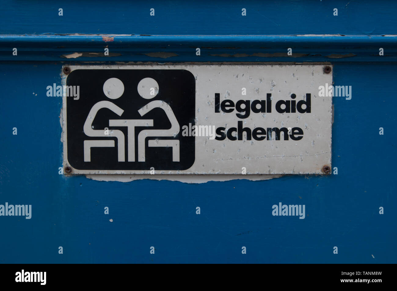 Prozesskostenhilfe Zeichen Stockfoto