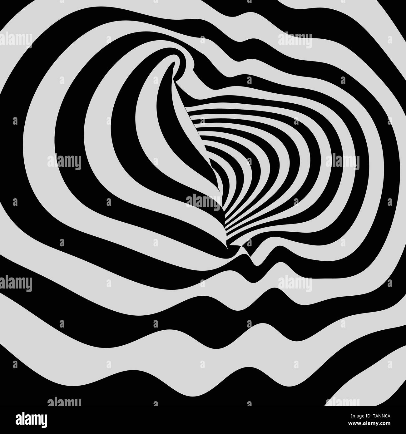 Muster mit optischen Täuschung. Zusammenfassung Hintergrund. Optische Kunst 3D-Vektor Illustration. Stock Vektor