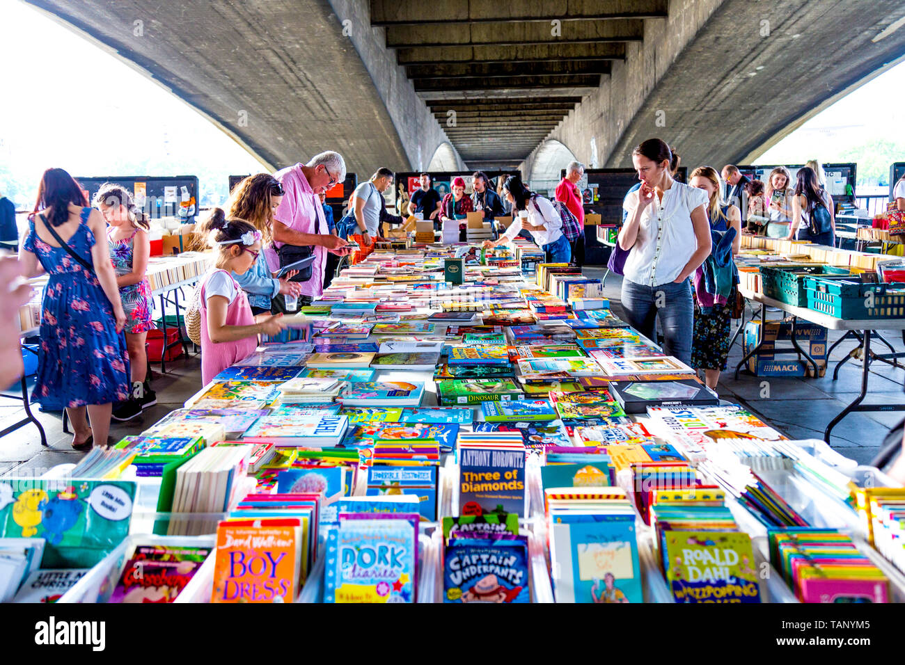 Southbank Centre Buchmarkt, London, UK Stockfoto