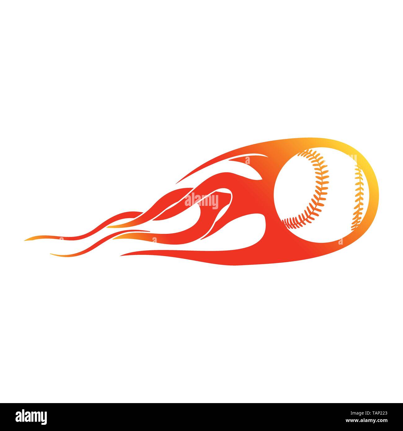 Baseball Blast Flammen Vektor Symbol Grafik Logo Design Template Stock Vektor