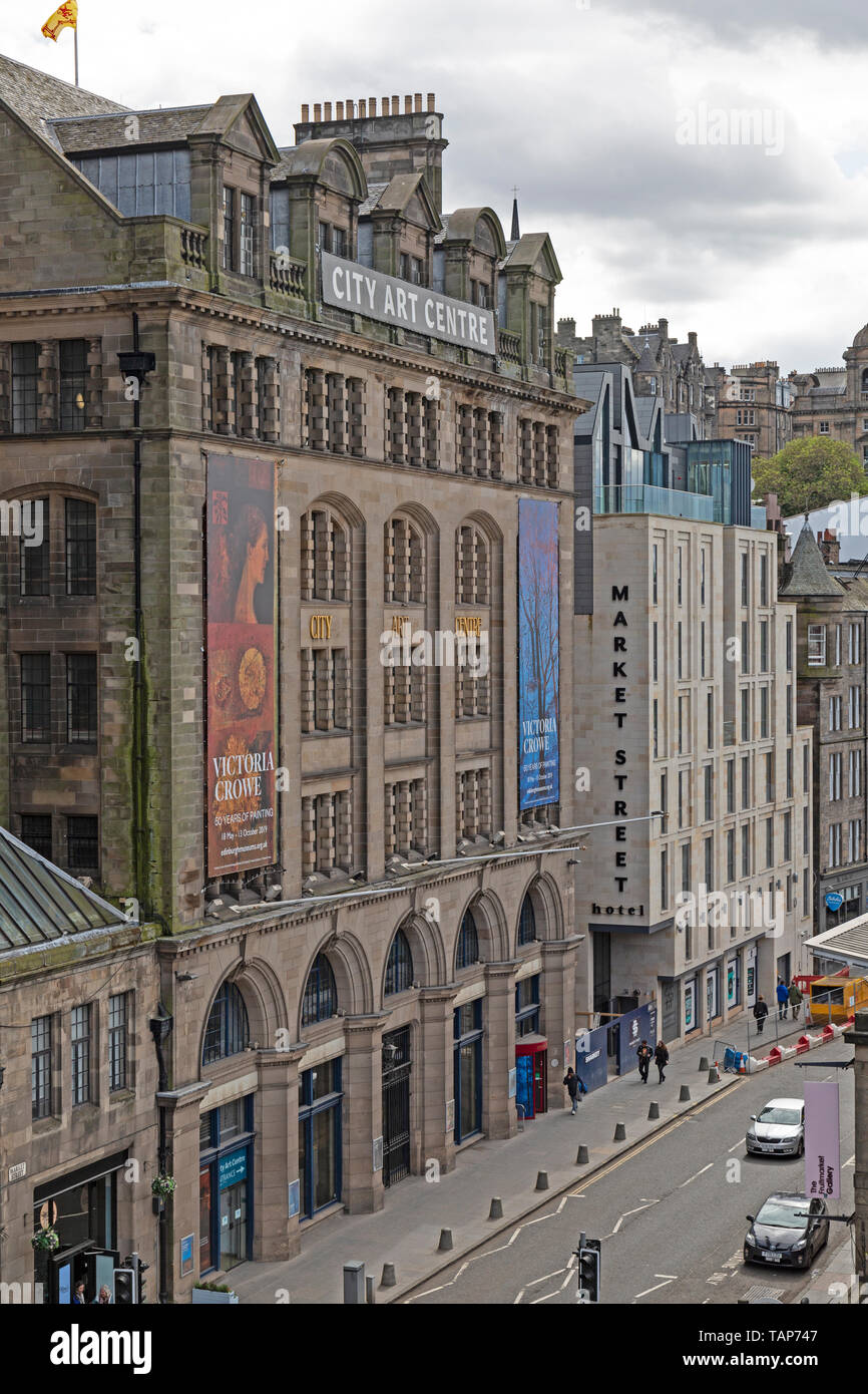 Die Stadt Art Center in der Market Street, Edinburgh, Schottland. Stockfoto