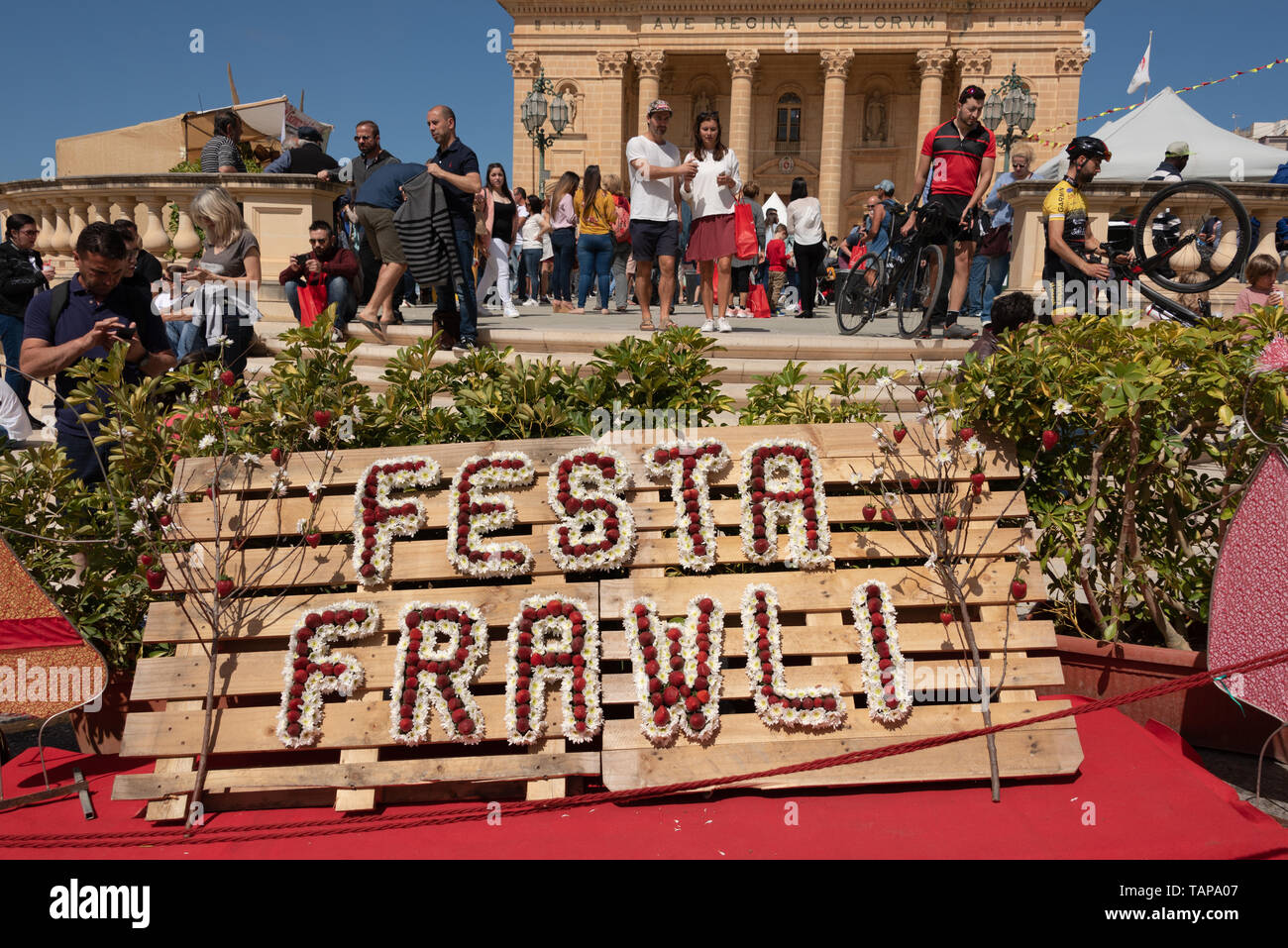 Strawberry Festival Festa Frawli in Mgarr Malta fest der Essen und Musik Stockfoto