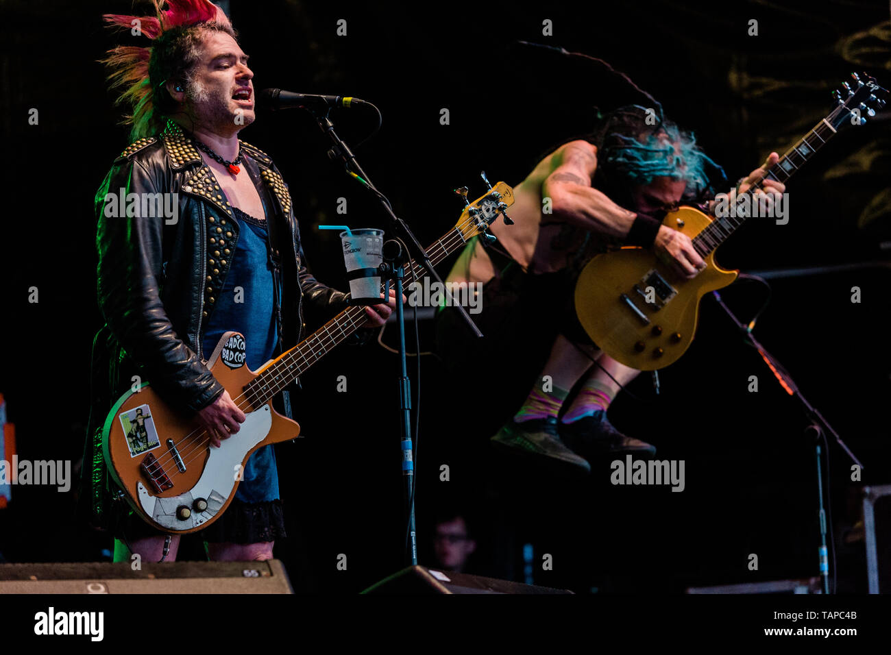 Hatfield, Großbritannien, 26. Mai 2019. NOFX führt auf dem Slam Dunk South Festival, Hatfield. Es ist der größte Tag Independent Rock Festival. Credit: Richard Etteridge/Alamy leben Nachrichten Stockfoto
