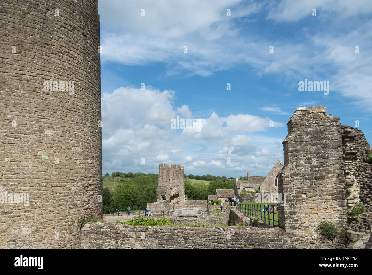 Farleigh Hungerford Castle, Somerset, auf einem Urlaub im Mai Bank Stockfoto