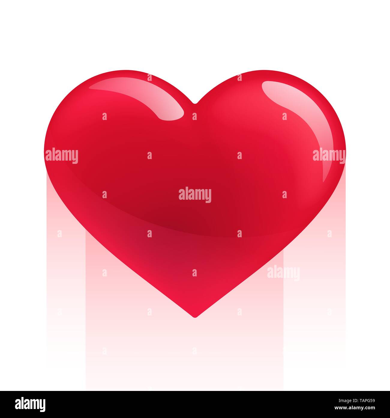 Red realistische Herzen vector isoliert auf Weiss. Stock Vektor